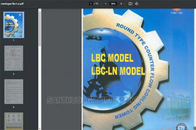 Bên trong catalogue tháp giải nhiệt Liang Chi có những gì?