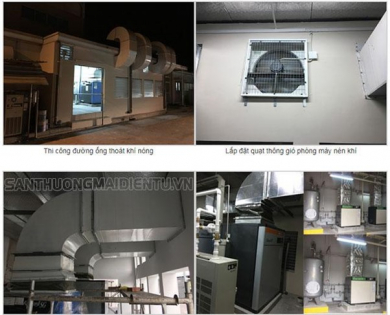 Lưu ý khi thiết lập phòng máy nén khí tiêu chuẩn