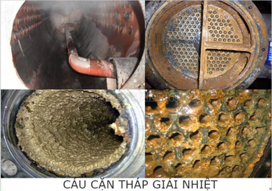 Nguyên nhân gây ra cáu cặn tháp giải nhiệt và cách xử lý