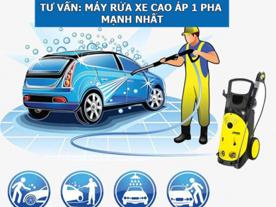 Top 7 máy rửa xe cao áp 1 pha MẠNH NHẤT & TỐT NHẤT 2022