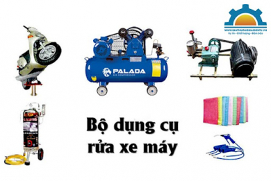 Bộ dụng cụ rửa xe máy bao gồm những gì