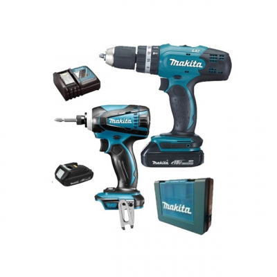 Bộ sản phẩm máy khoan, máy vặn vít Makita DLX2240