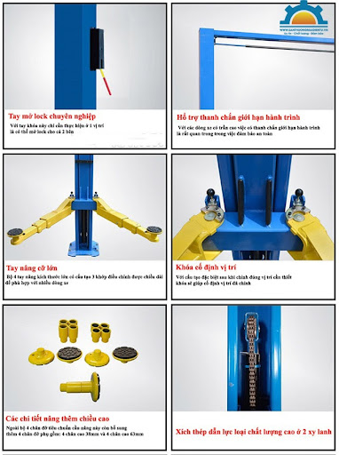 Những bộ phận, chi tiết có ở cầu nâng 