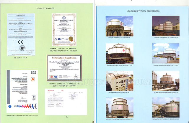 Giới thiệu về các chứng nhận cũng như các nhà máy Liang Chi trong catalogue