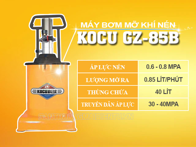 máy bơm mỡ khí nén Kocu GZ-85B