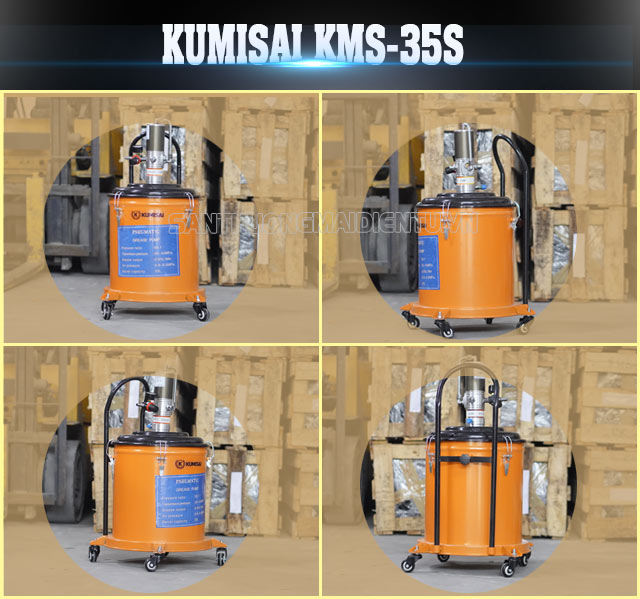 máy bơm mỡ Kumisai 35L KMS-35S