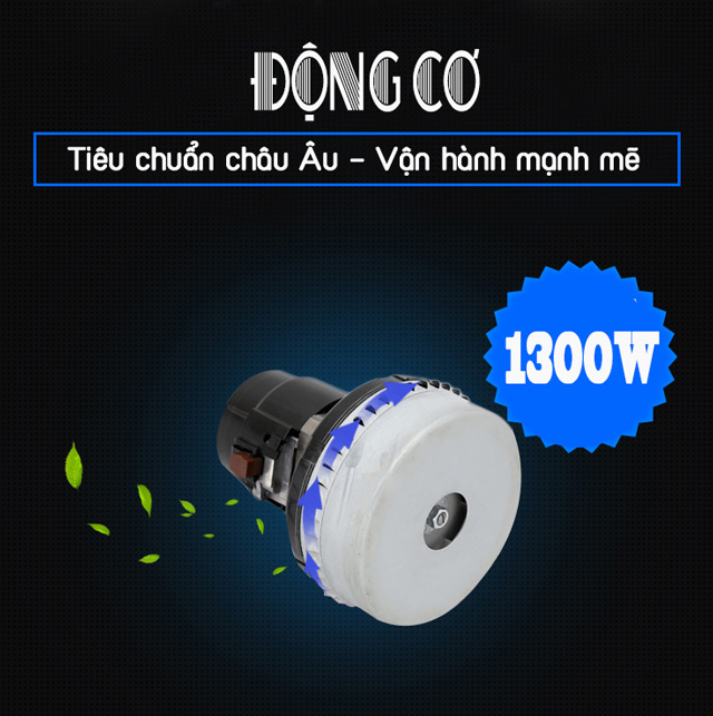 Động cơ khỏe khoắn cho lực hút mạnh, bền bỉ và êm ái