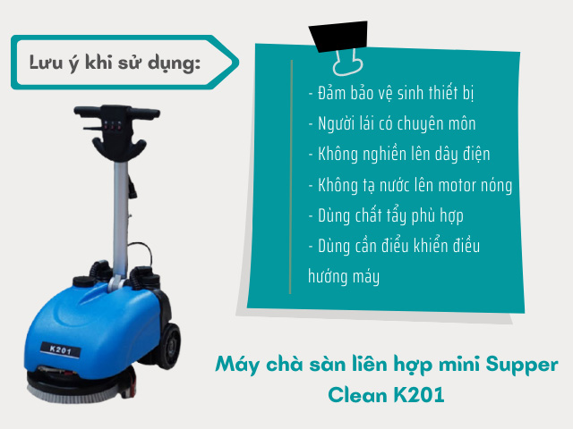 máy chà sàn liên hợp mini Supper Clean K201