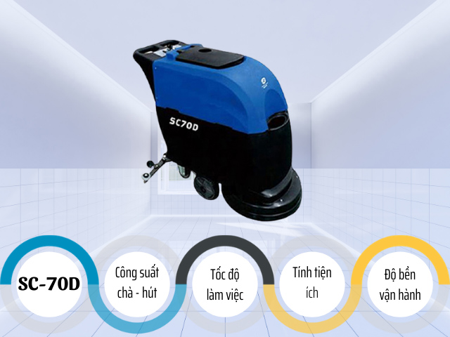 máy chà rửa sàn liên hợp Supper Clean SC-70D