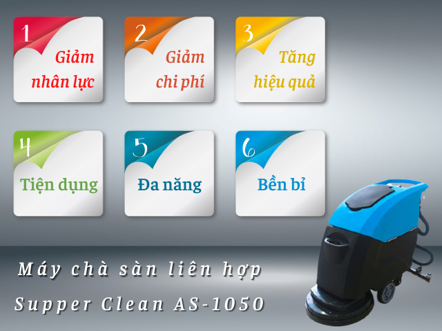 công nghệ của máy chà sàn Supper Clean AS-1050
