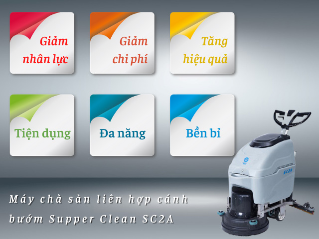 máy chà sàn liên hợp cánh bướm Supper Clean SC2A