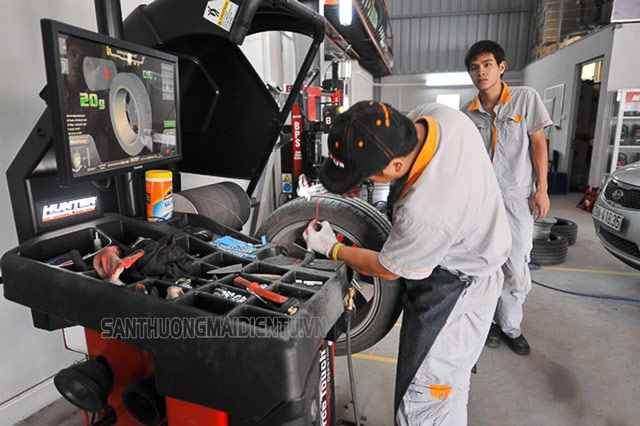 Sử dụng máy cân bằng lốp xe giúp tăng doanh thu