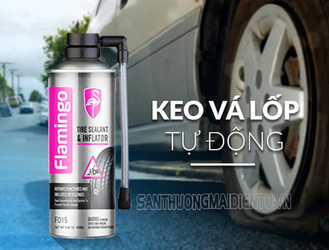 Vá lốp xe bằng keo vá lốp tự động