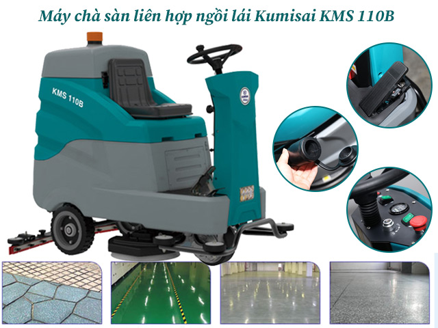 máy chà sàn liên hợp ngồi lái Kumisai KMS 110B