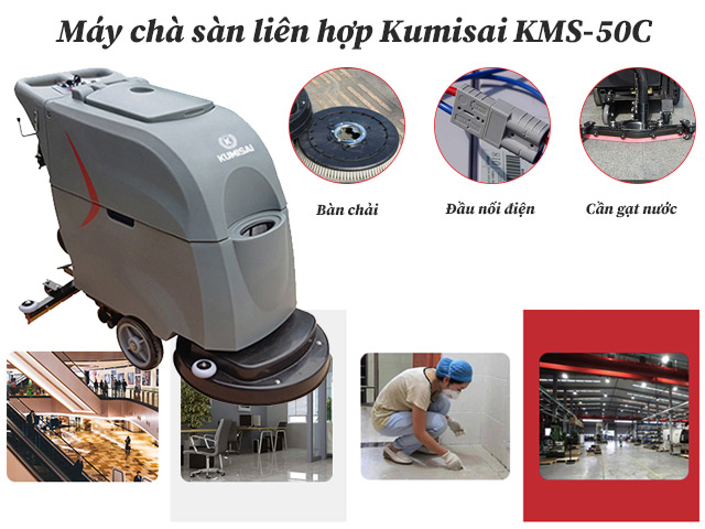 ứng dụng máy chà sàn liên hợp Kumisai KMS-50C