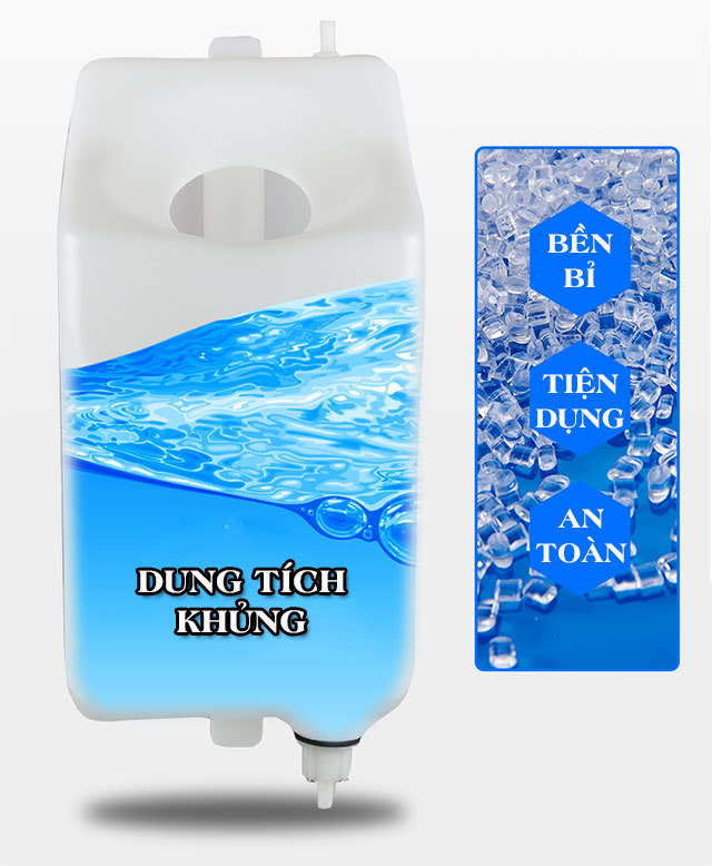 Bình hóa chất làm bằng nhựa ABS cao cấp, bền bỉ