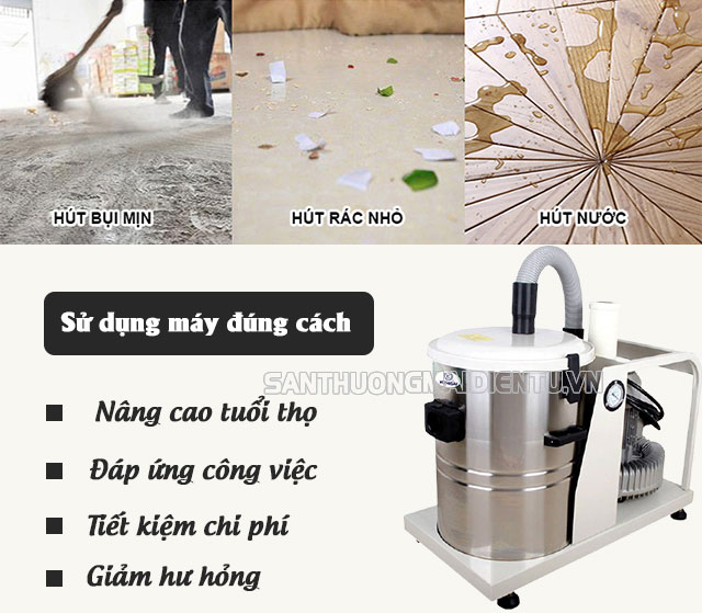 Sử dụng máy hút bụi Kumisai KMS 220 đúng cách