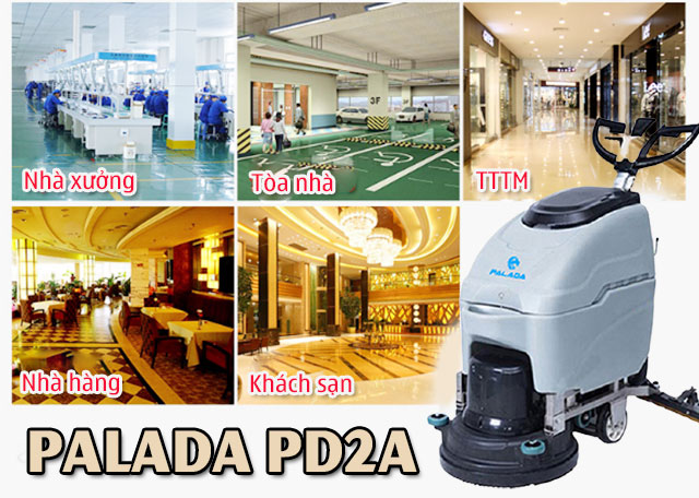 ứng dụng máy chà sàn liên hợp Palada PD2A