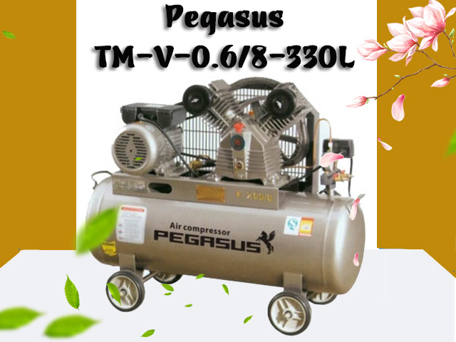 Máy nén khí dây đai Pegasus TM-V-0.6/8-330L