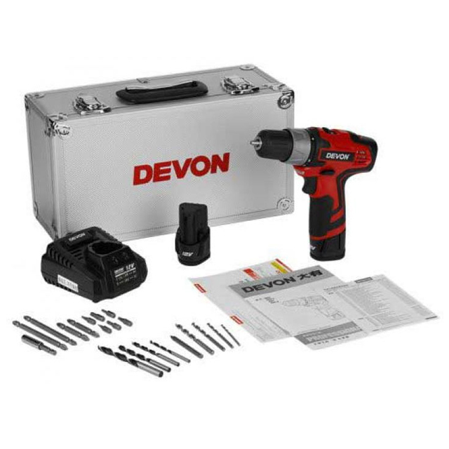 Máy khoan vặn vít dùng pin Devon 5262-Li-12TS-HN (Hộp nhôm)