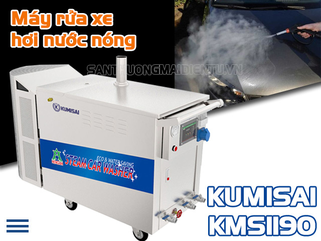 Máy rửa xe hơi nước nóng Kumisai KMS1190