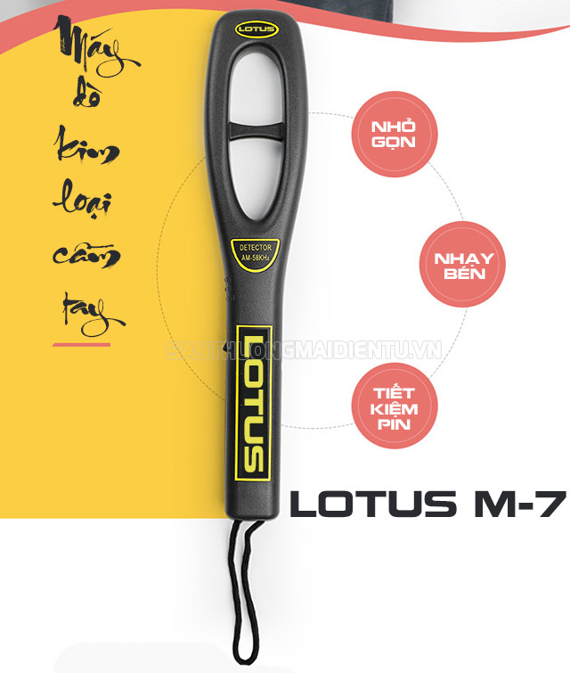 Máy dò kim loại cầm tay Lotus M-7 nhiều ưu điểm