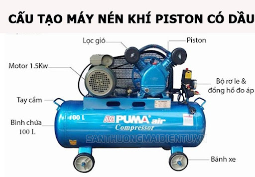 Máy bơm khí có dầu
