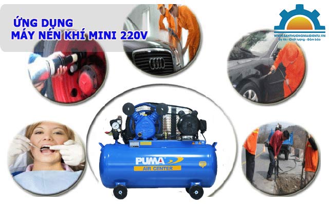 máy bơm nén khí mini 220v