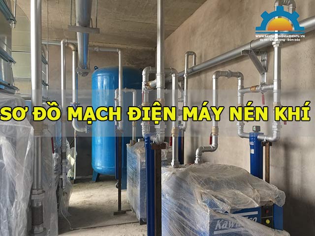 Sơ đồ mạch điện máy nén khí và hệ thống điều khiển máy máy nén khí