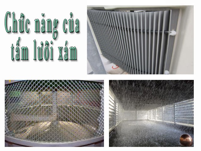 Chức năng của tấm lưới xám trong tháp làm mát nước