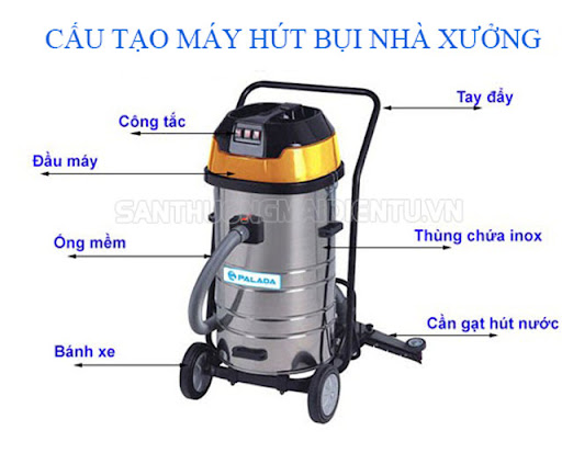 Cấu tạo máy hút bụi công nghiệp nhà xưởng