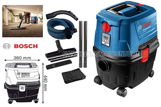 Máy hút bụi 2 chiều vừa hút vừa thổi Bosch GAS 15