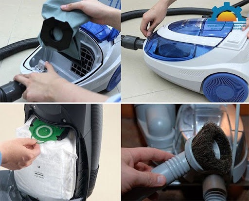vệ sinh túi lọc máy hút bụi