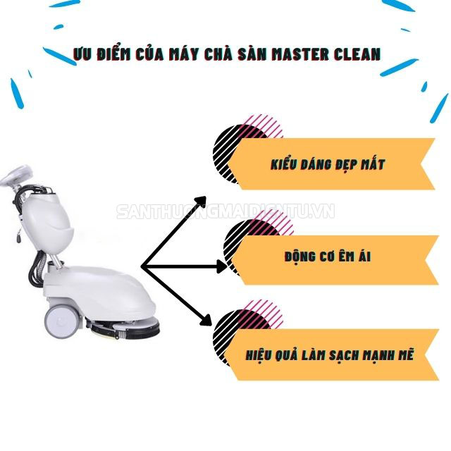 ưu điểm máy chà sàn công nghiệp masterclean