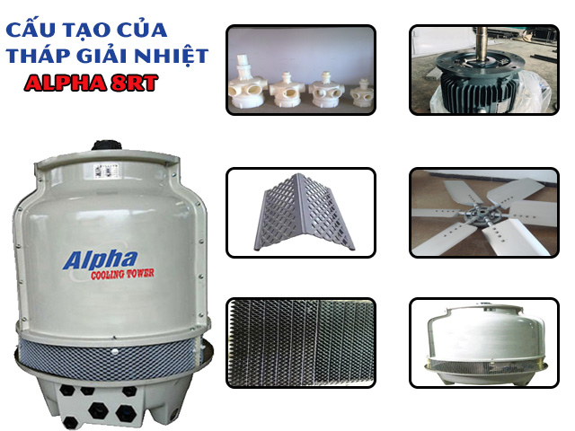 Cấu tạo cơ bản của tháp giải nhiệt Alpha 8RT