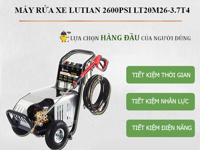 máy rửa xe áp lực cao Lutian 2600PSI LT20M26-3.7T4