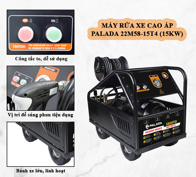 máy rửa xe cao áp Palada 22M58-15T4