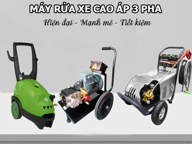 Top 5 máy rửa xe cao áp 3 pha công suất lớn tốt nhất 2022