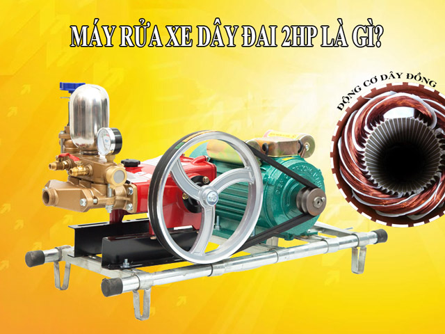 máy rửa xe dây đai 2Hp