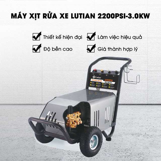 máy xịt rửa xe Lutian áp lực cao 2200PSI-3.0KW
