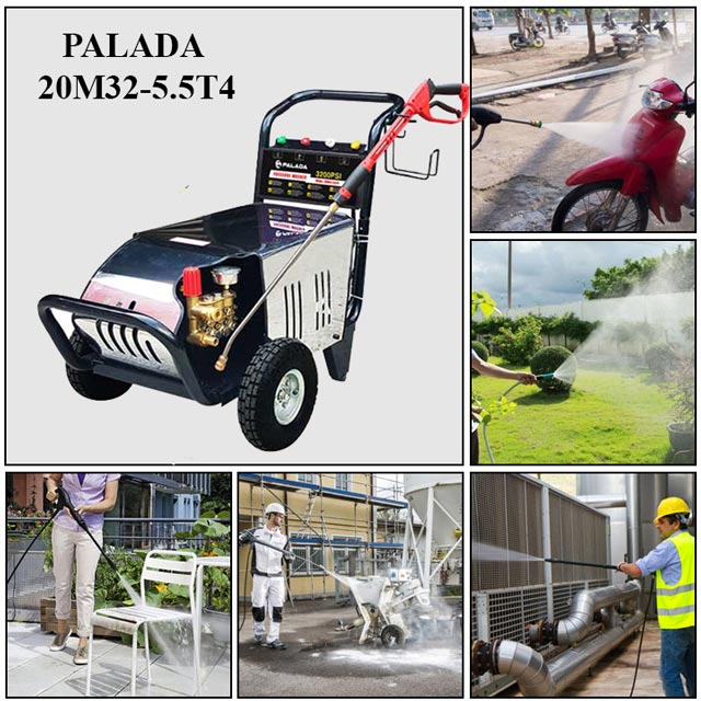 ứng dụng máy rửa xe Palada 20M32-5.5T4