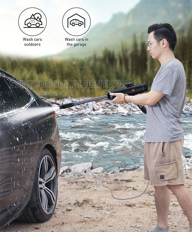 Khả năng xịt rửa xe cộ tương đối tốt