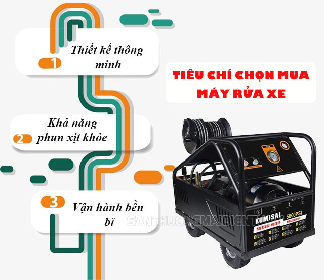 Mua máy rửa xe tại Lào Cai cần chú ý những tiêu chí gì?